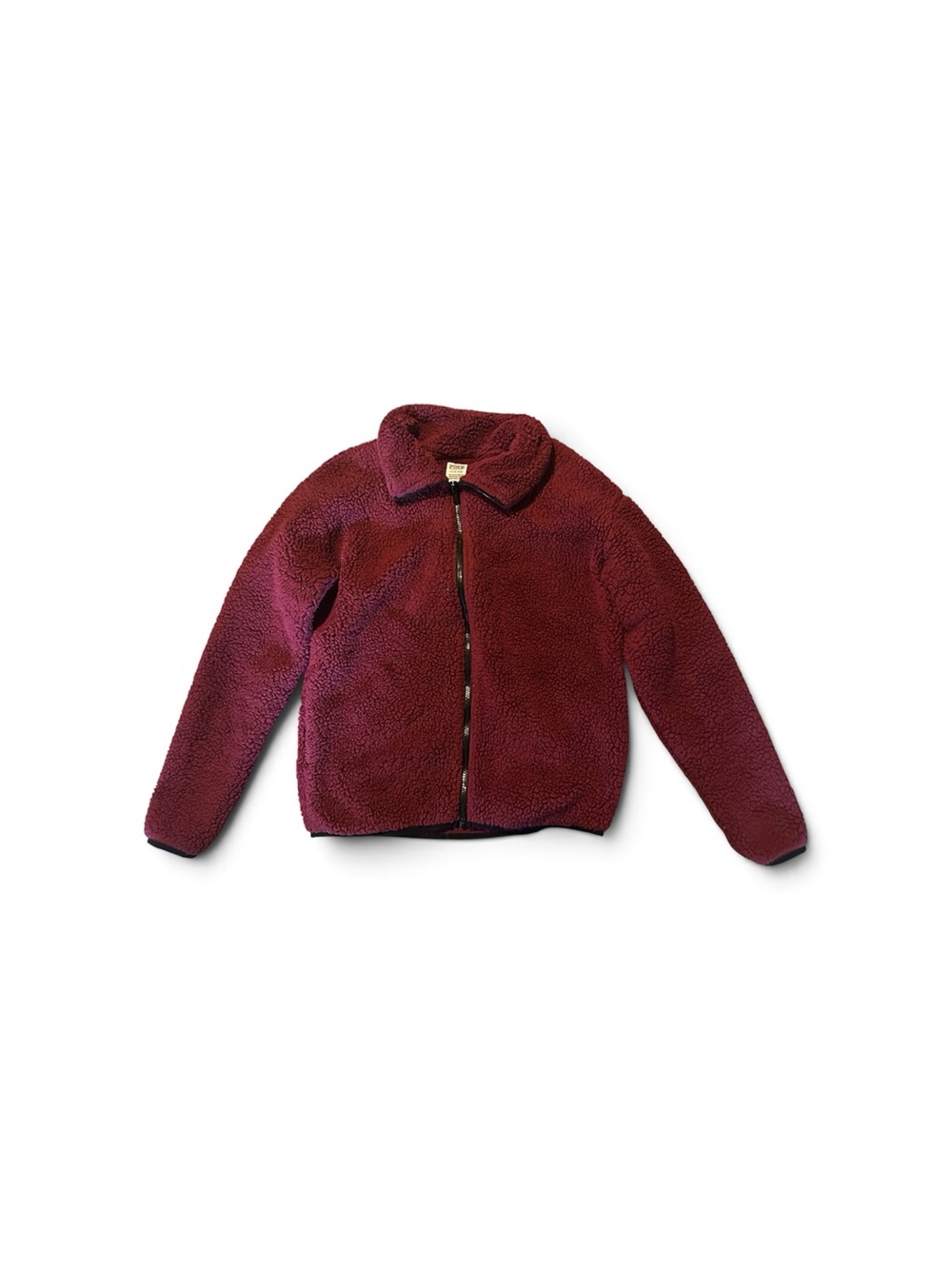 PINK Victoria's Secret Burgundy Sherpa Puffer Jacket